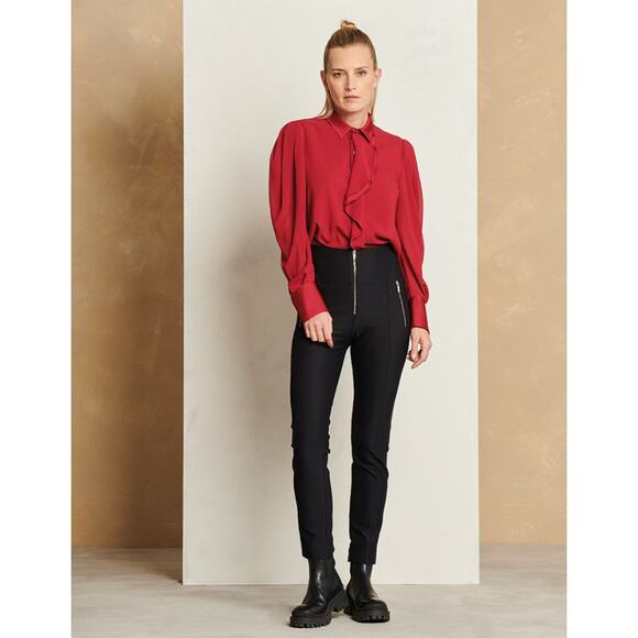 High Everyday Couture Minimalist Tech Hi-Waist Pant in Deep Navy Tech Rib Size 4 - Picture 4 of 11